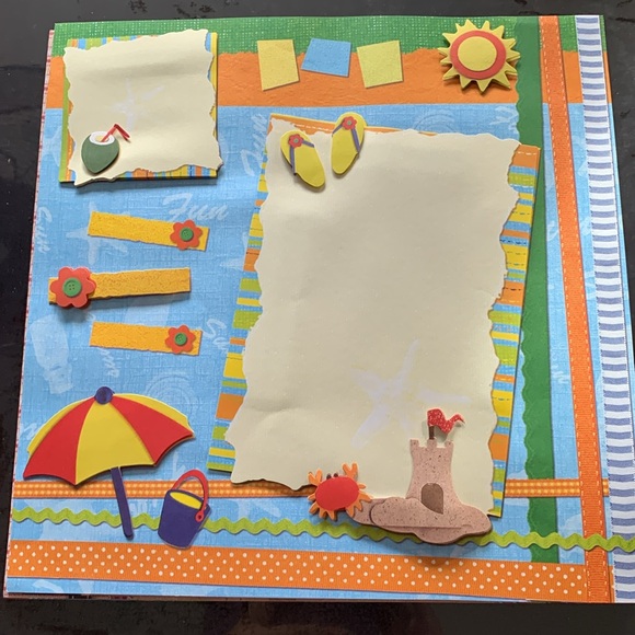 7 pre made 12 x 12” scrapbook pages - Picture 4 of 8